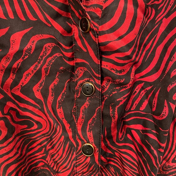 Women’s M Sunner Romper- Black and Red Zebra - Picture 4 of 4